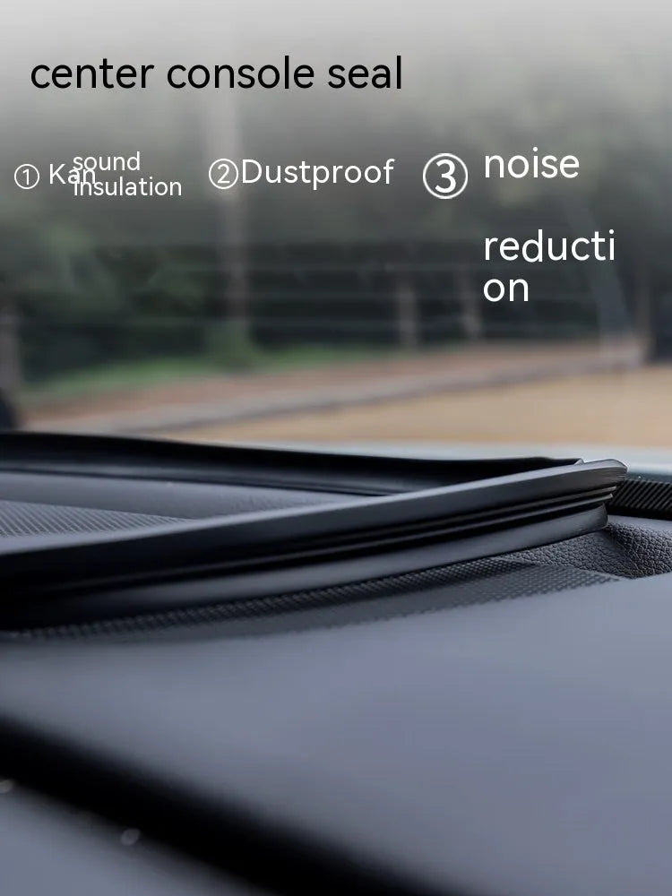 Car dashboard soundproof seal strip for Outlander, 1.6 m high quality silicone, double-sided six-card slot