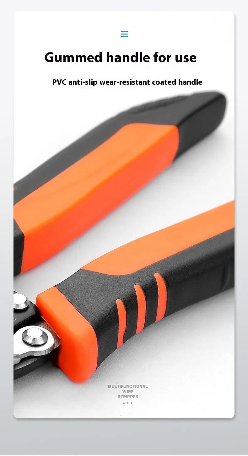 Automatic wire stripping pliers with high carbon steel blades in box
