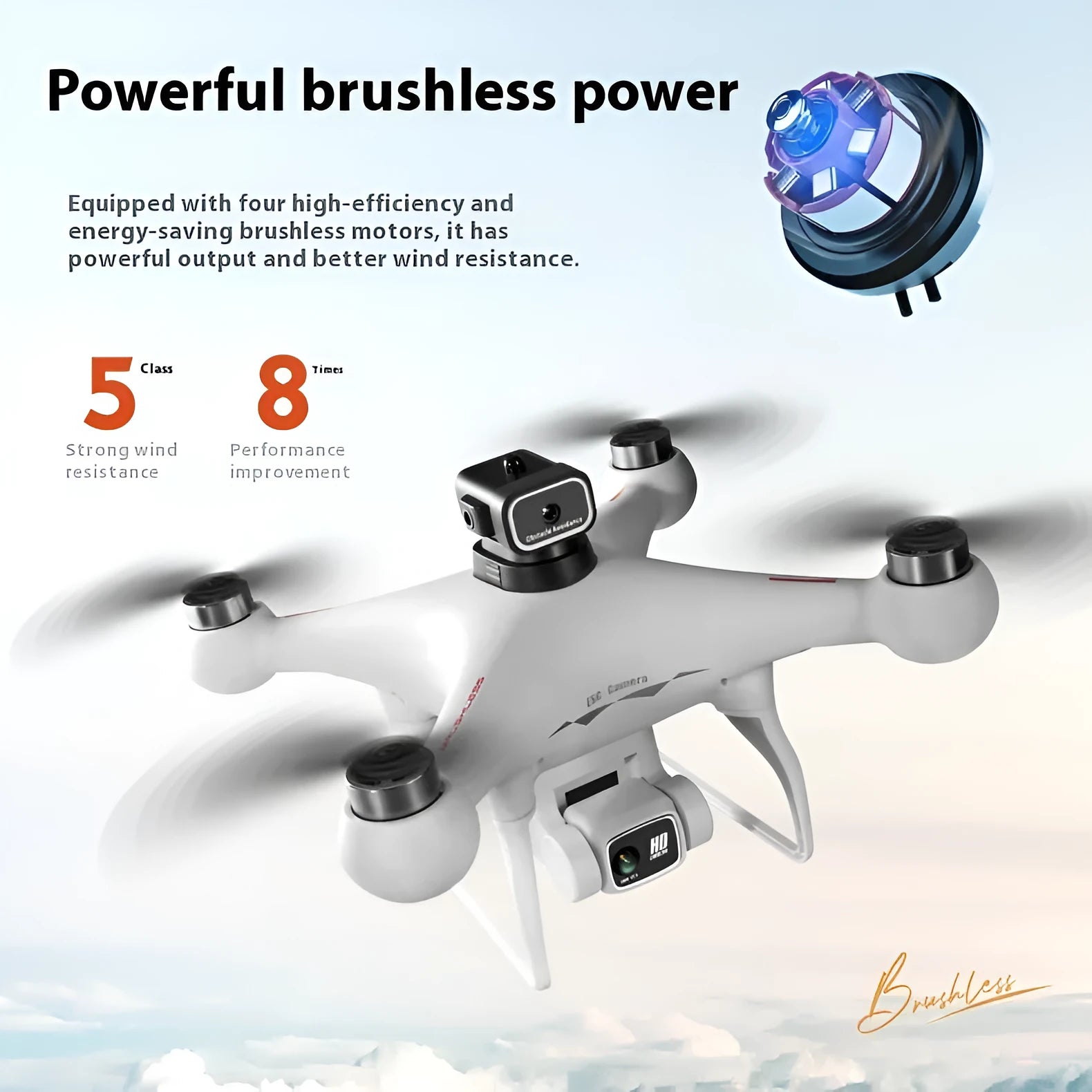 S116 black brushless UAV drone with obstacle avoidance sensors and HD camera