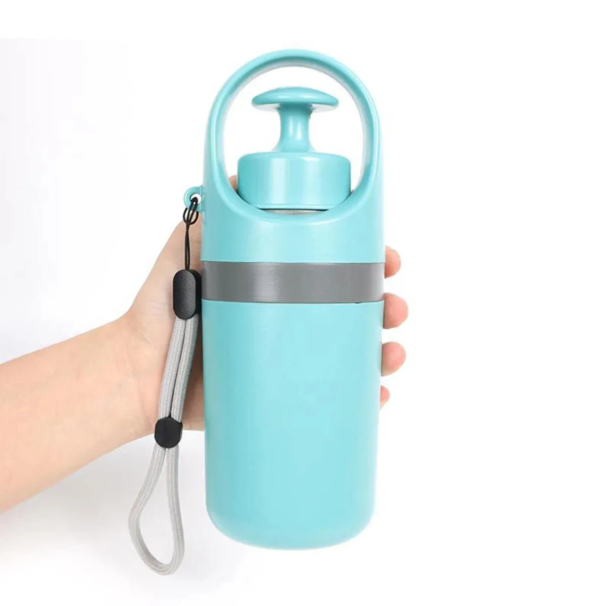 Blue pet outdoor toilet claw pooper scooper with ABS plastic build and garbage bag dispenser