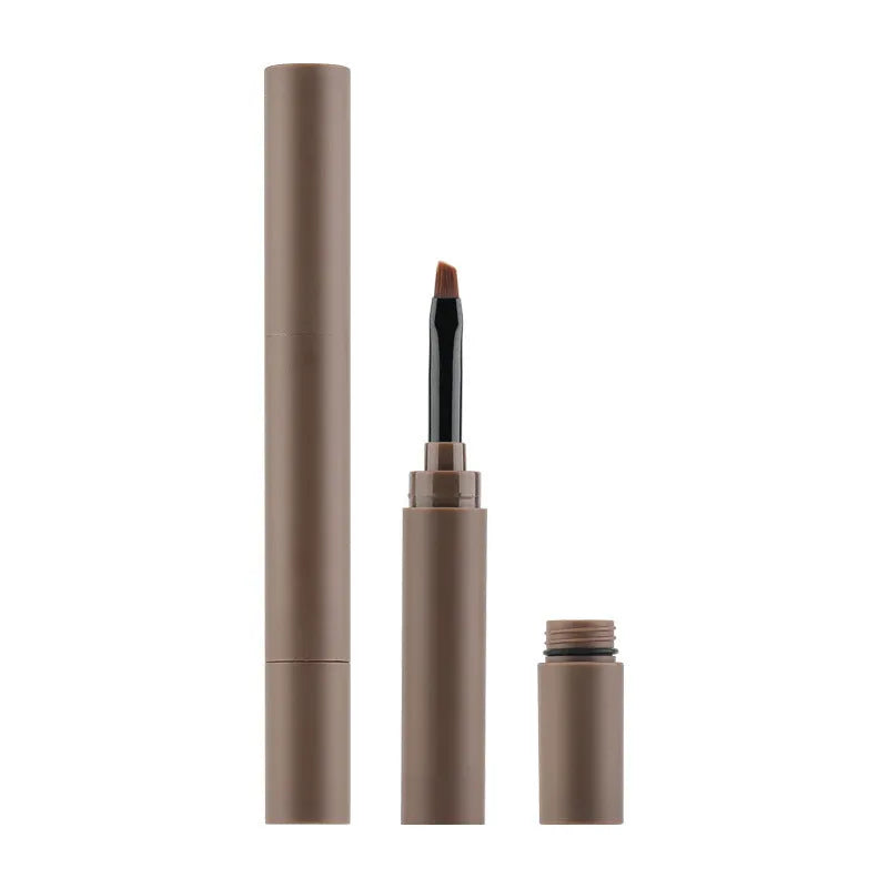 Double-headed eyebrow cream in five shades including reddish brown, brown and black for natural brow definition