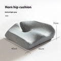 Memory foam office chair cushion showing dark grey polyester cover on office chair