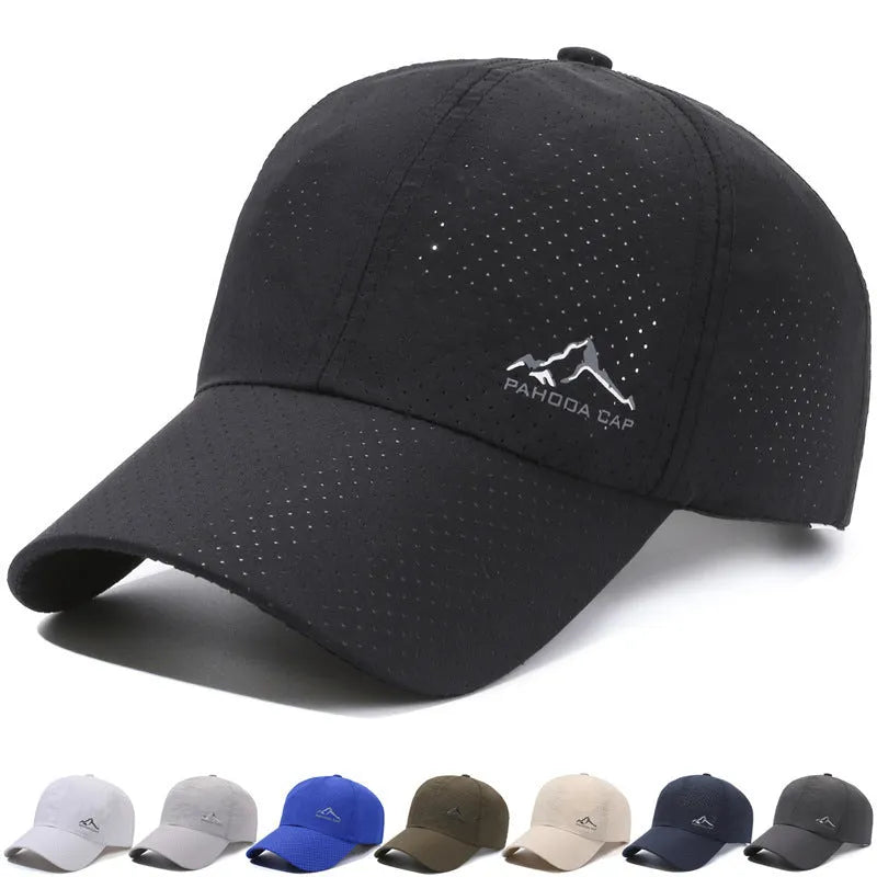 Adjustable baseball cap with dome crown in various colour options including army green, black and rose red