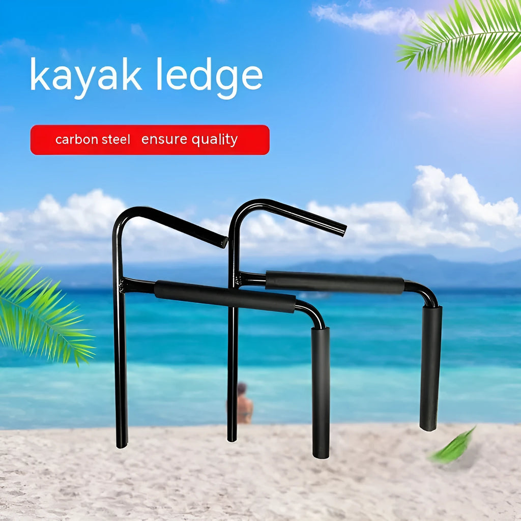 Carbon steel kayak wall hanger rack measuring 43cm wide for surfboard and kayak storage