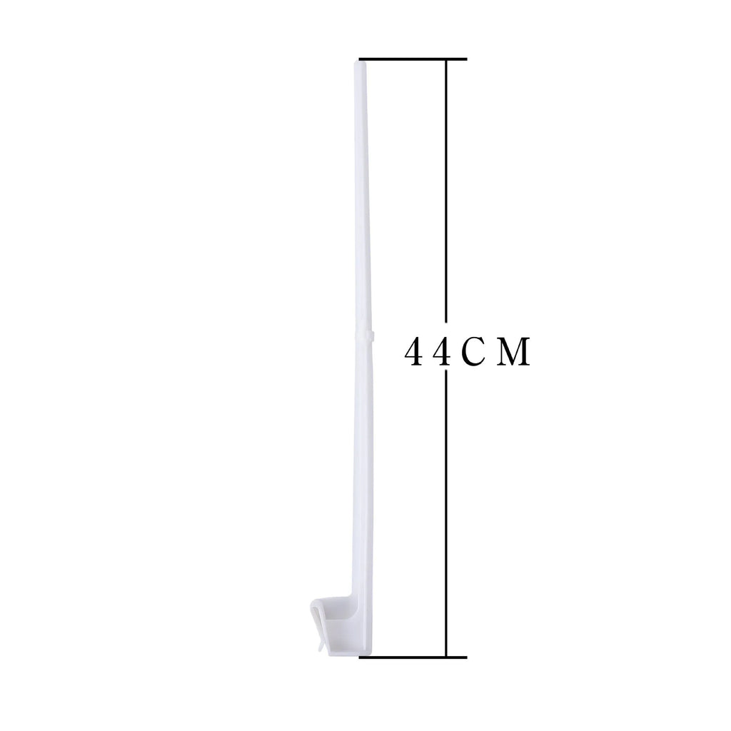 White PP plastic car window flag pole holder set with 10 clip-on brackets