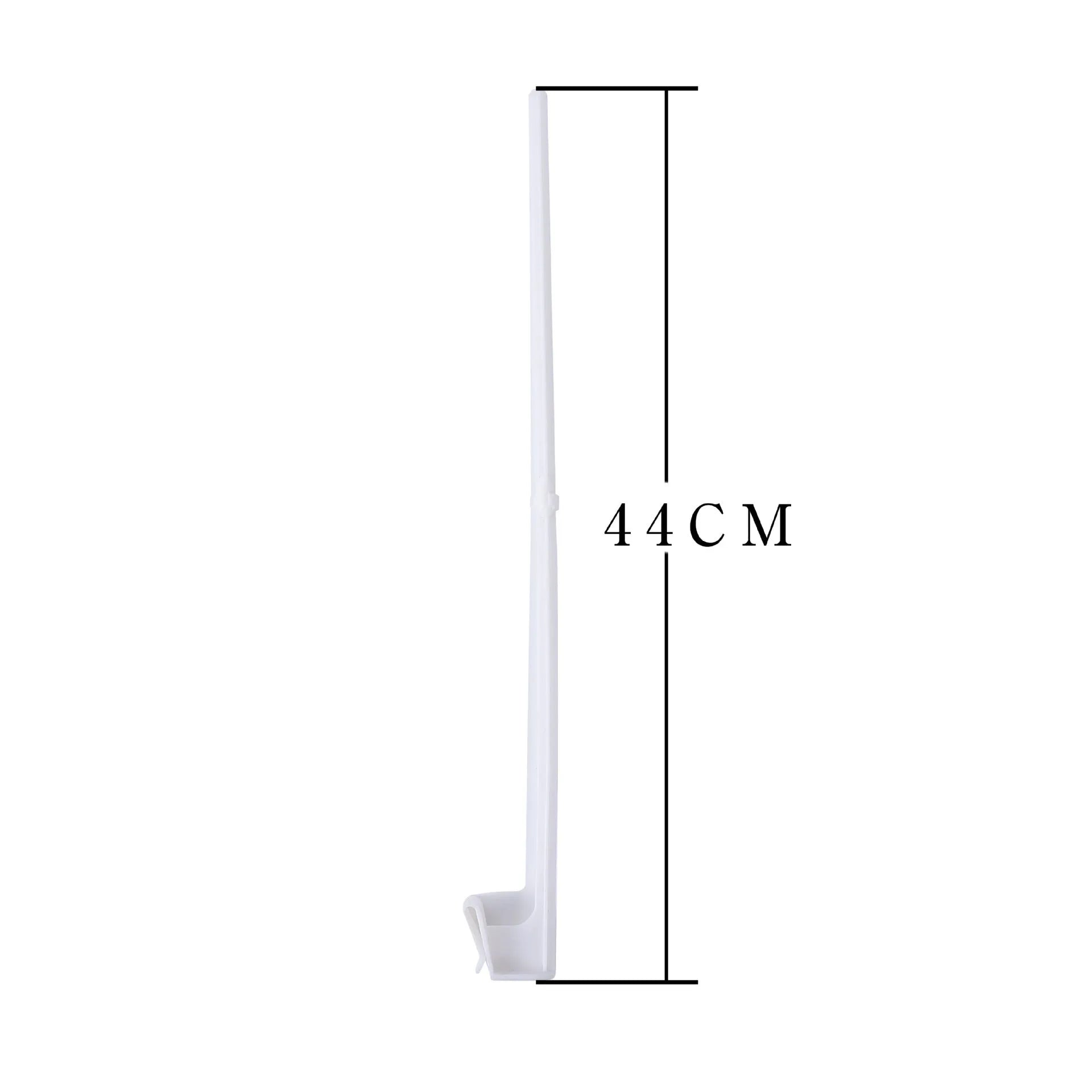 White PP plastic car window flag pole holder set with 10 clip-on brackets