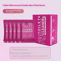 Toilet bubble powder cleaning product in blue ocean or pink floral fragrance options