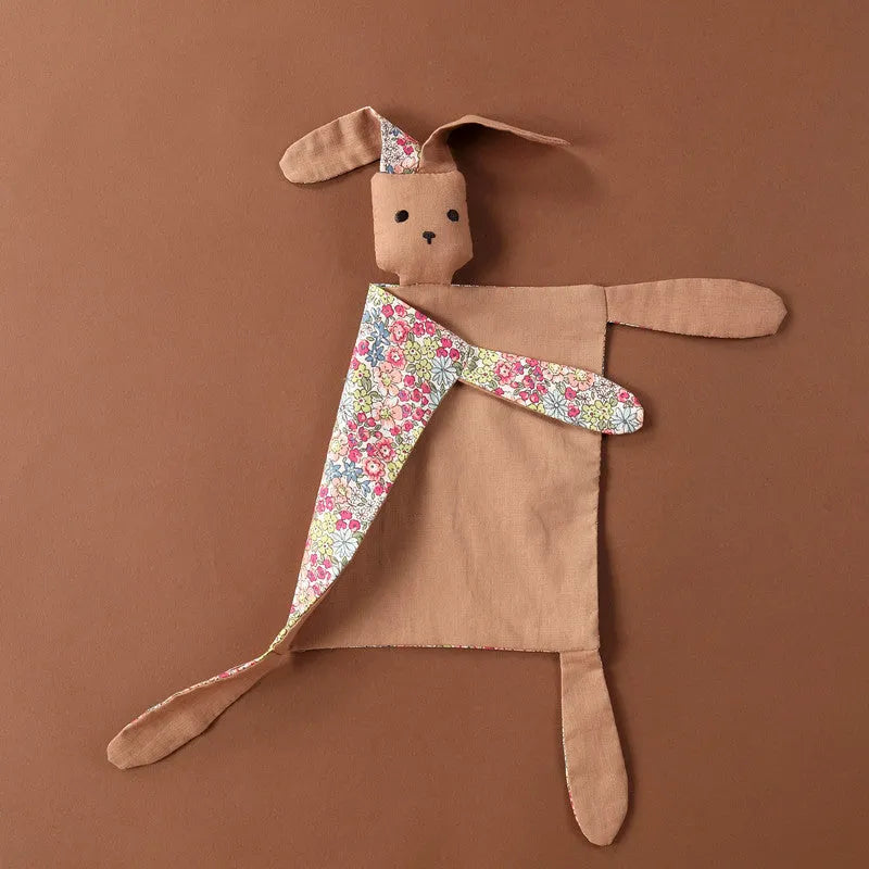 Baby comfort doll soothing towel 45g PP cotton filling 43x51cm blue flower sleep companion