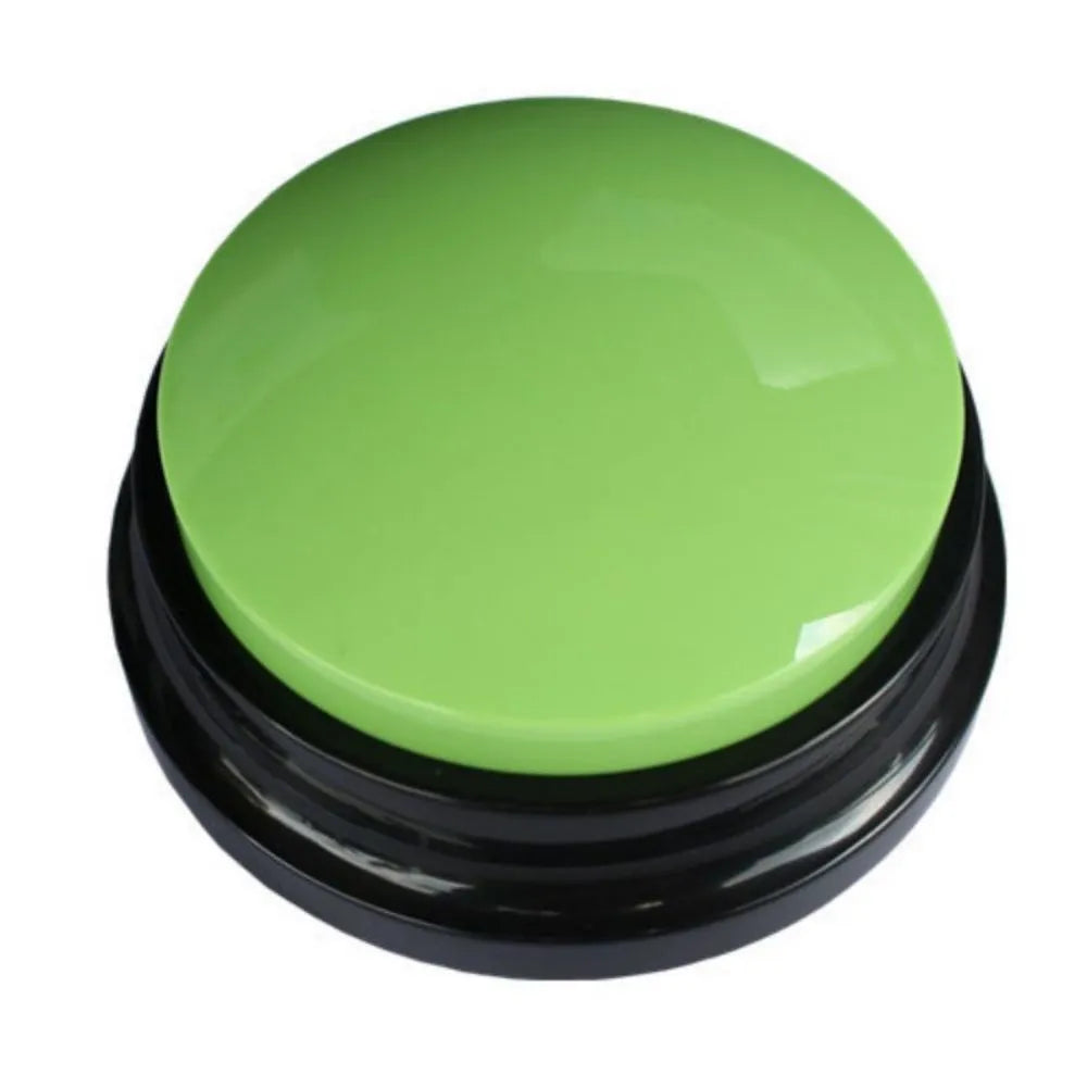 Voice recording dog training button device for 30-second custom message playback in five colour options