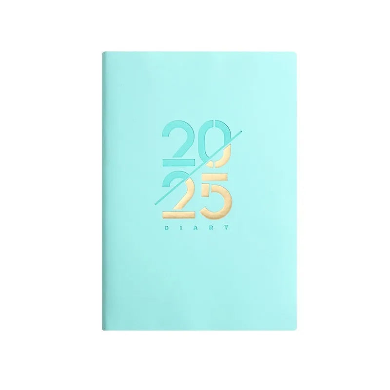 A5 faux leather daily planner notebook showing multiple colour options