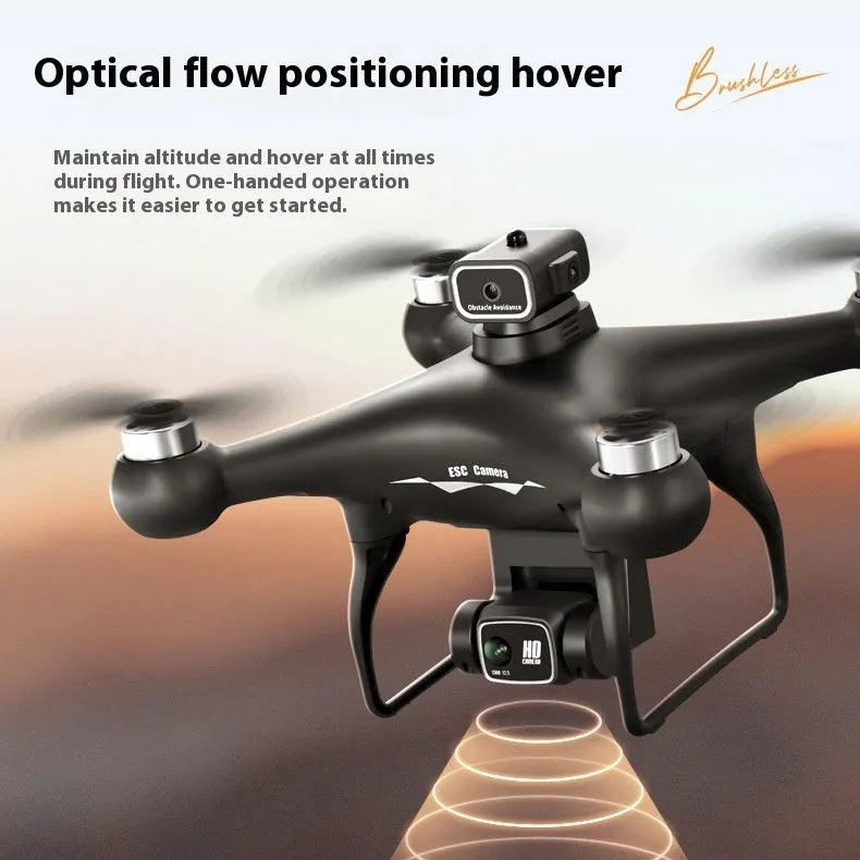 S116 black brushless UAV drone with obstacle avoidance sensors and HD camera