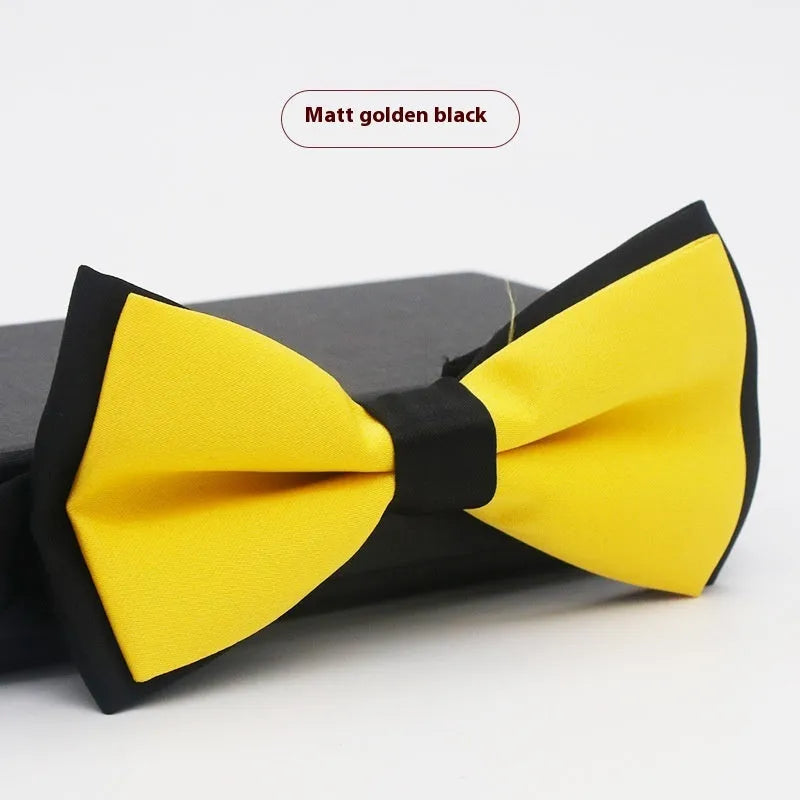Men's formal flat head bow tie in polyester, shown in a wine red colour on a white background.