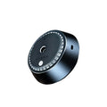 Smart car aroma diffuser in black metal, 9x4.5cm, with USB charging and timed ultrasonic diffusion