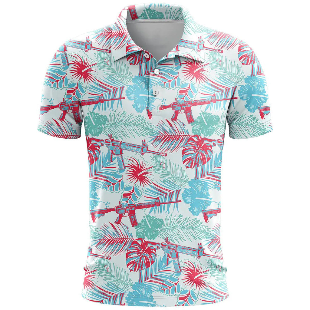 3D printed loose fit sports T-shirt in polyester bird eye cloth showing colour options and sizing