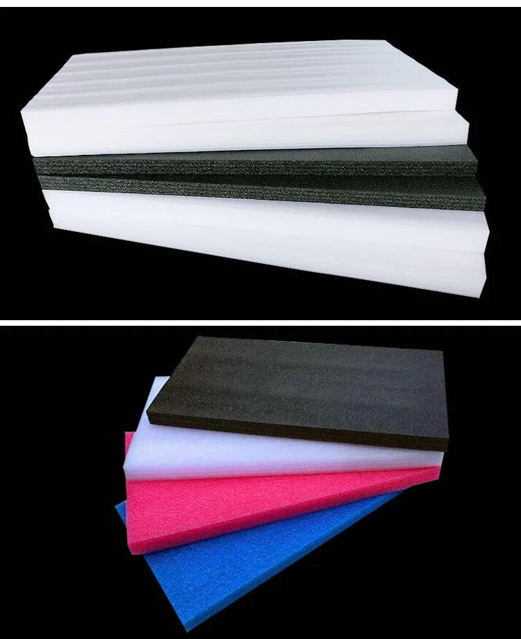 White EPE pearl cotton foam board sheet measuring 200 by 100 centimetres