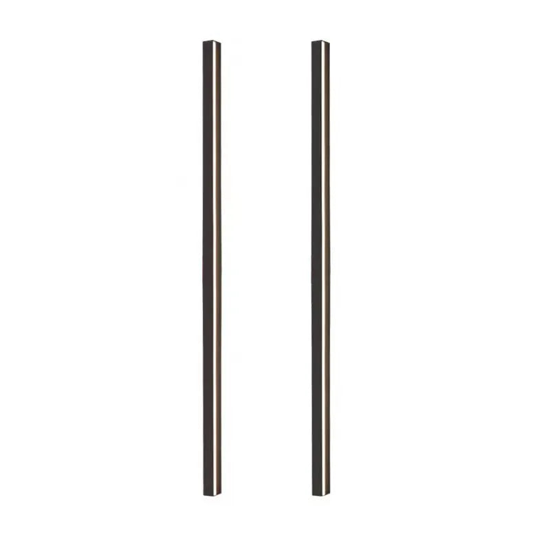 80 cm long black aluminium LED wall lamp with touch control for three light colours on a plain wall