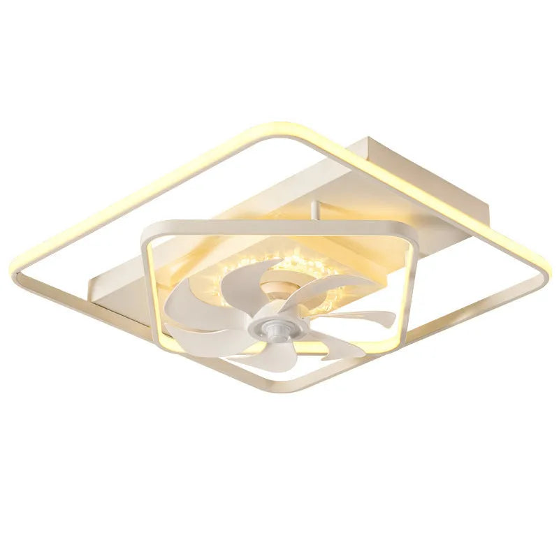 Contemporary ceiling fan light with thin suction housing and acrylic lampshade