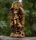 A detailed resin statue of a Greek goddess, 22cm tall, on a neutral background.