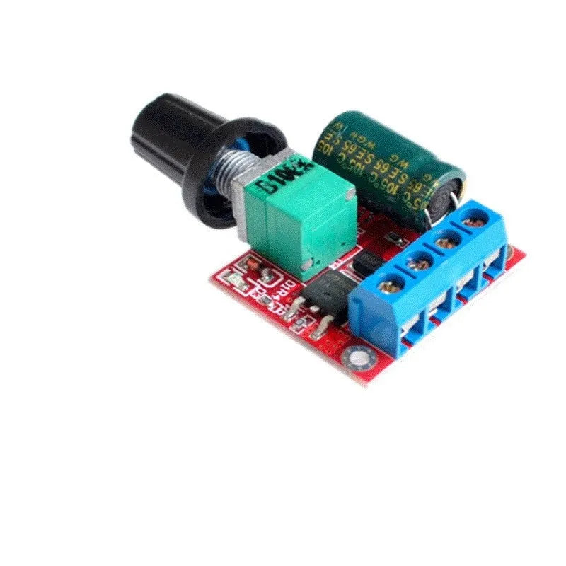 PWM DC motor speed controller with adjustment knob for 5V to 35V motors