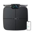 Black eight-electrode body fat scale measuring weight, fat, moisture and calories