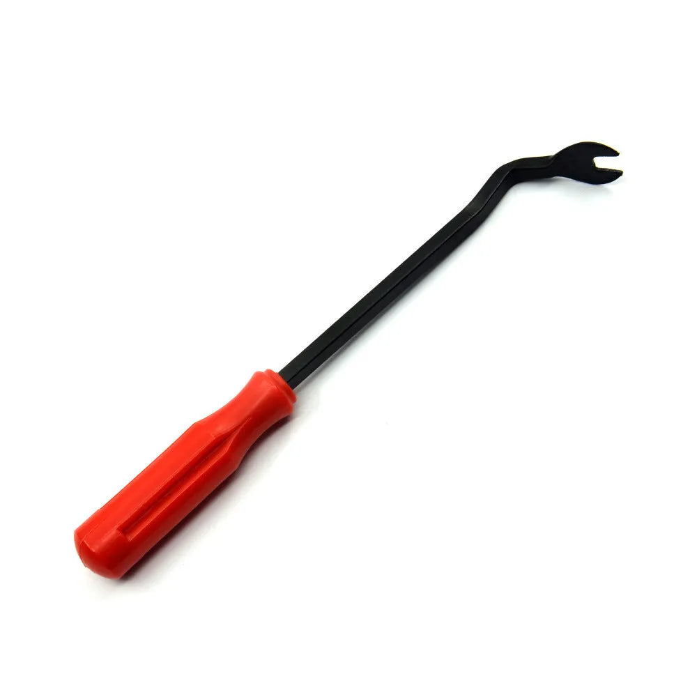 Red handle automotive clip driver for General Motors door panel nailing