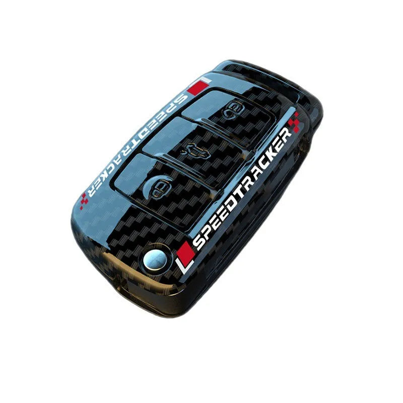 Carbon fibre style car key cover mirror finish protection feilin material white carbon colour