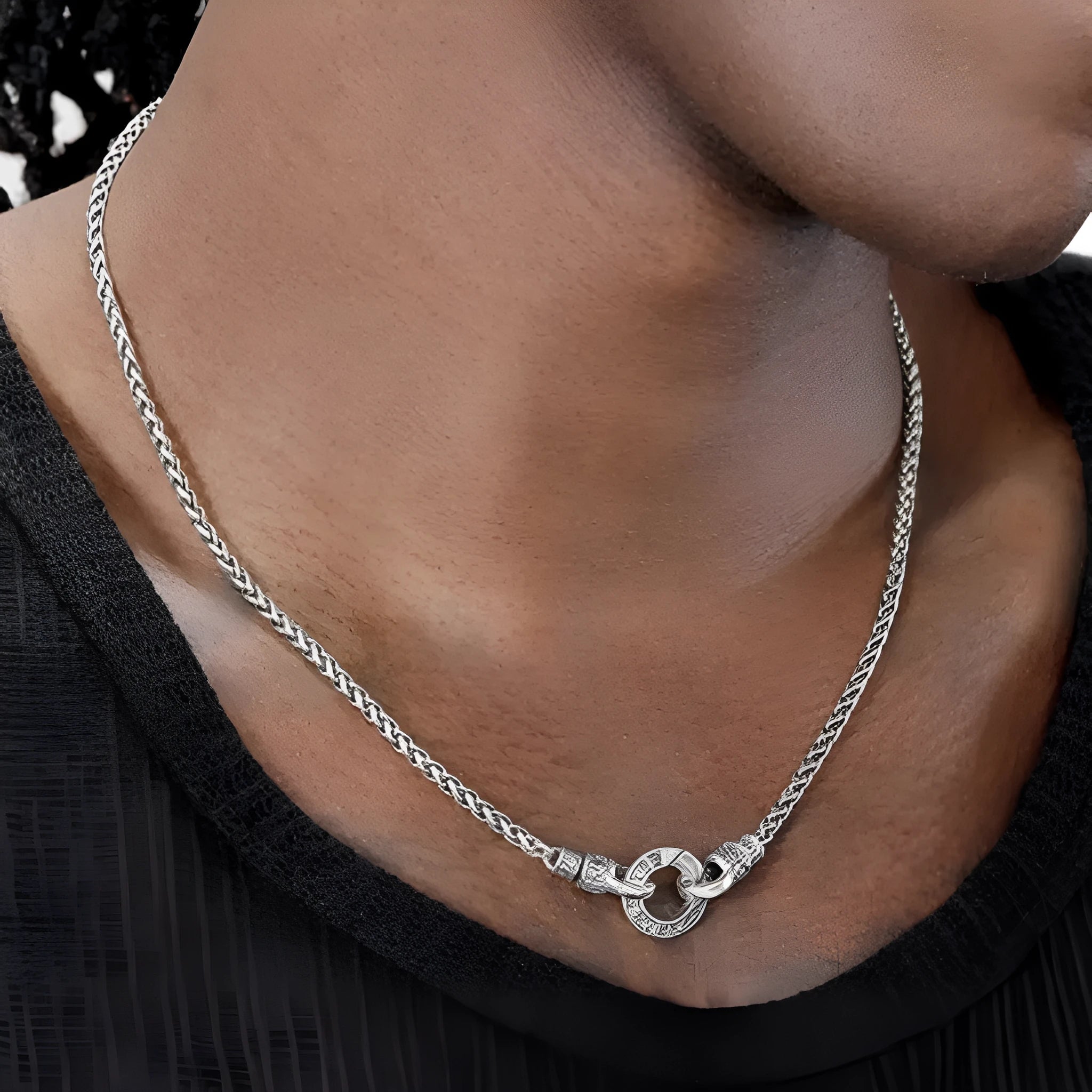 Women's S925 sterling silver clavicle necklace with pendant on a delicate chain.