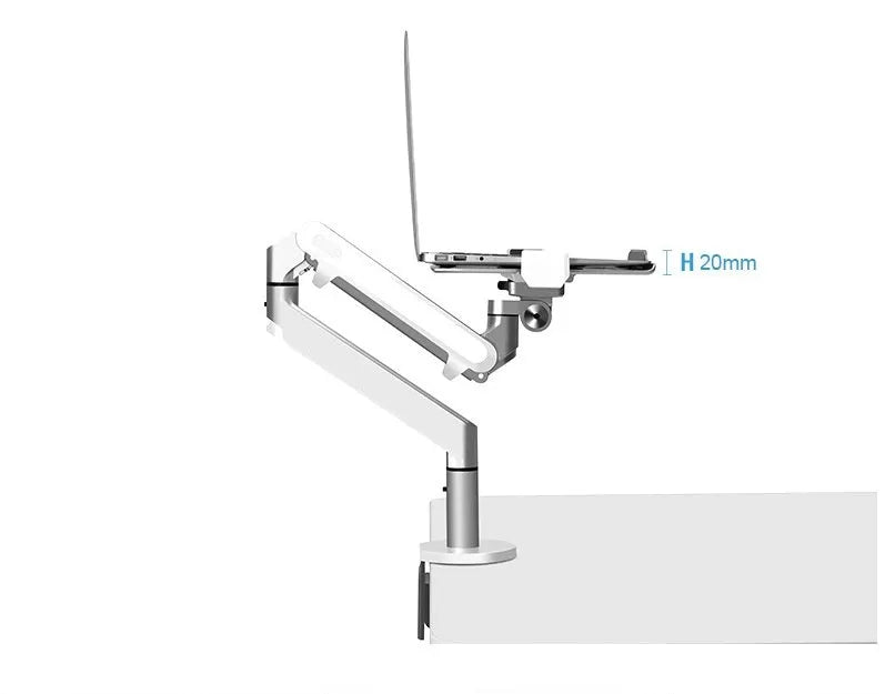 Aluminium alloy hover notebook air pressure arm bracket in black or silver colour options