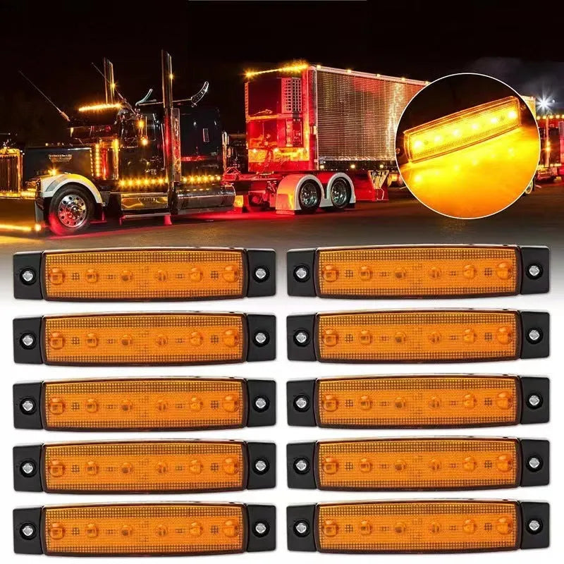 W-SMD trailer side warning light for vehicle modification in five colour options