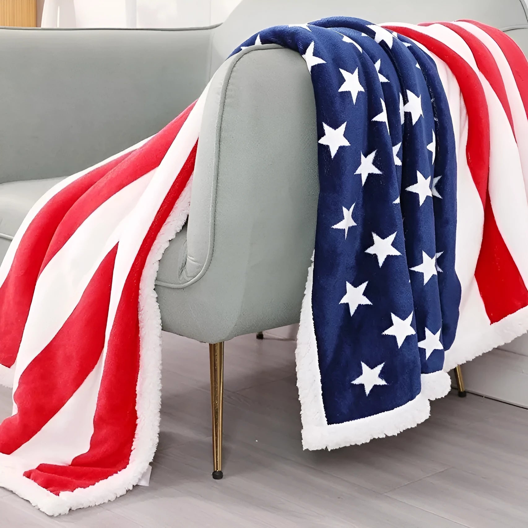British style polyester blanket with striped pattern in three vacuum-packed sizes for autumn winter warmth