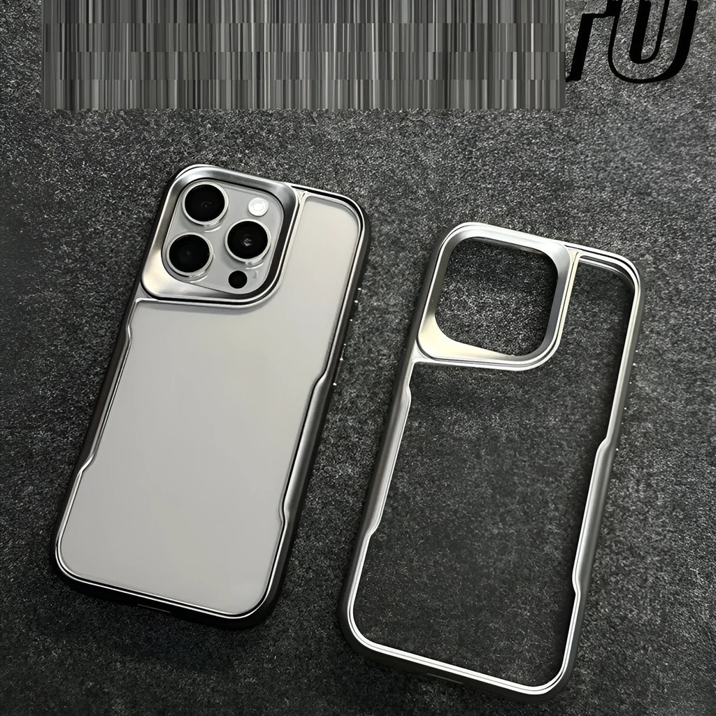 Armor Small Waist 13 drop-resistant PC phone case for Apple iPhone in titanium black finish