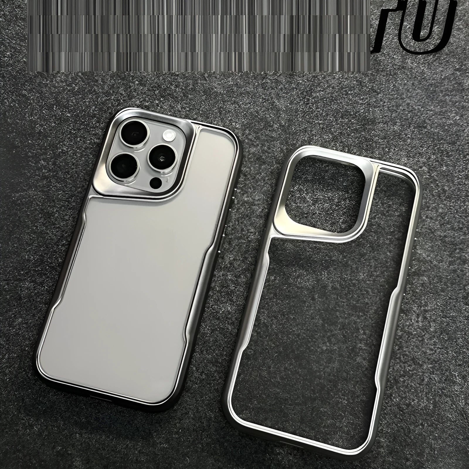 Armor Small Waist 13 drop-resistant PC phone case for Apple iPhone in titanium black finish
