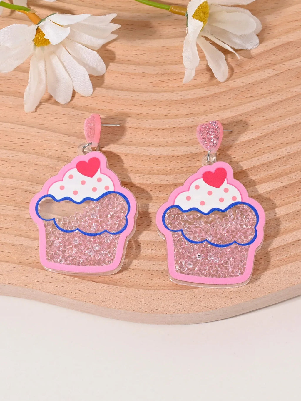 Colourful acrylic fruit earrings for women featuring cherry, strawberry, watermelon, and pineapple shapes, dangle style