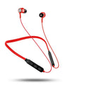 G03 neckband sports Bluetooth earphones in black, red, or white colours showing neckband design
