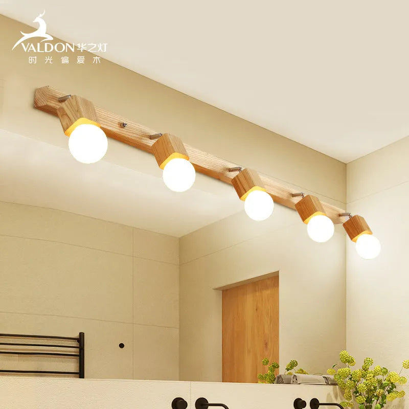 Modern circular mirror cabinet wall lamp with integrated LED light, 24cm diameter.