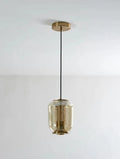 Minimalist glass dome chandelier in transparent, cognac or smoky grey colour
