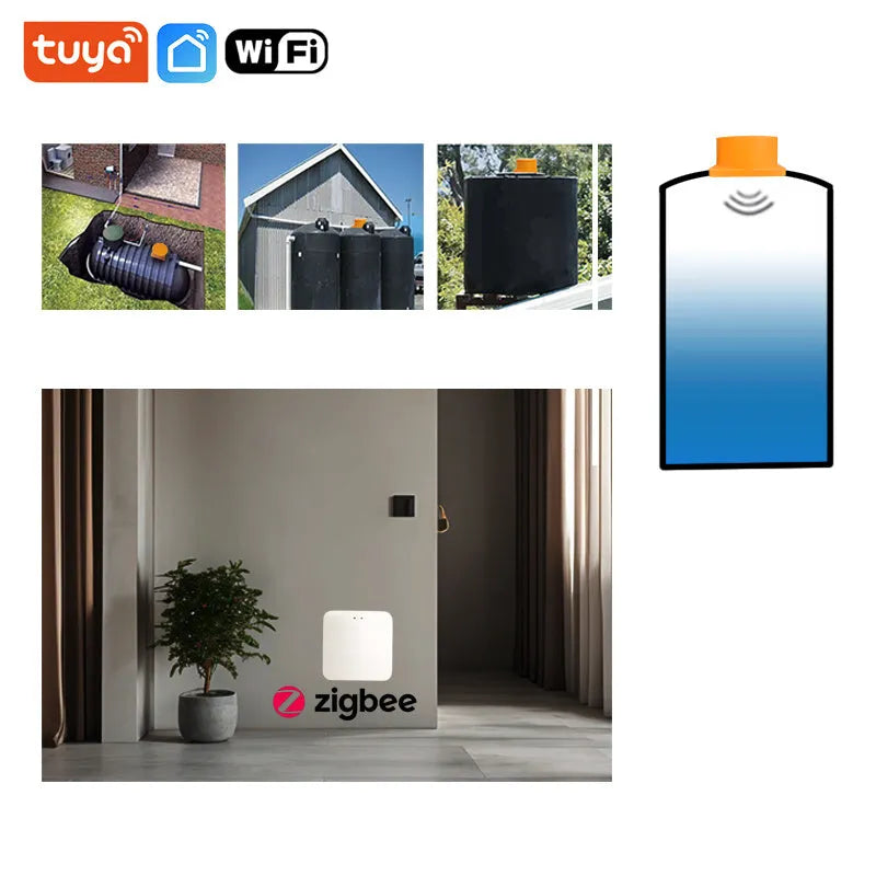 Moray wireless fluid level monitor for remote water and fuel tank measurement with mobile app control