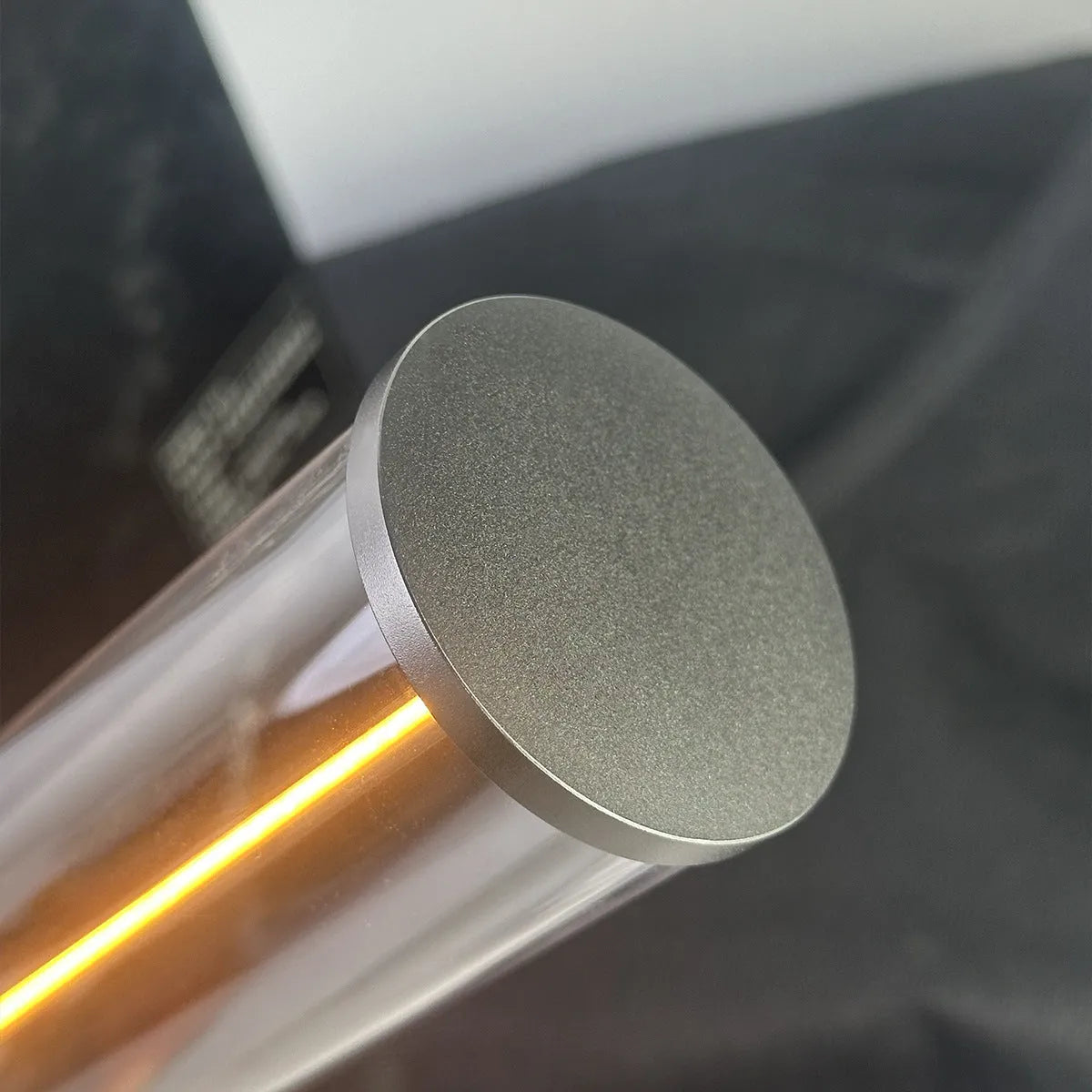 Modern glass LED light strip with magnetic base measuring 53mm by 234mm