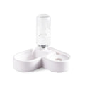 White cat water fountain with food-grade materials and compact design on a kitchen counter.