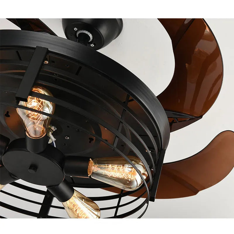 42 inch invisible ceiling fan lamp with acrylic blades and remote control