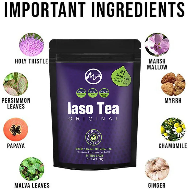 Instant slimming tea bag in cold water, sugar-free detox herbal tea for weight management
