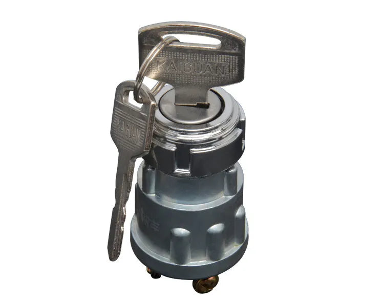 Copper car ignition switch and key for truck and forklift applications