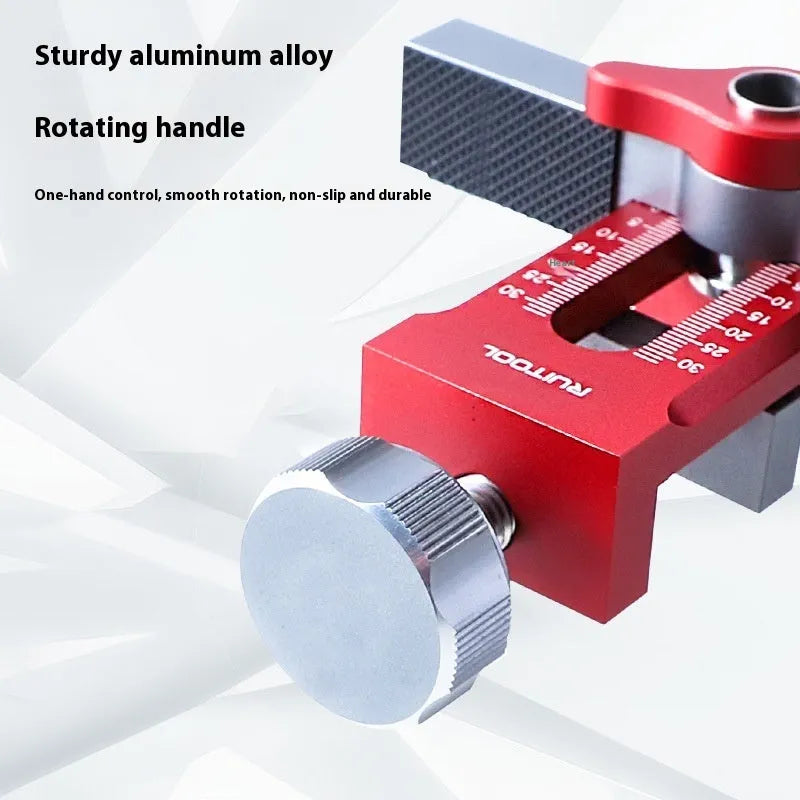 Aluminium alloy cabinet door installation aid tool for woodworking and DIY projects.