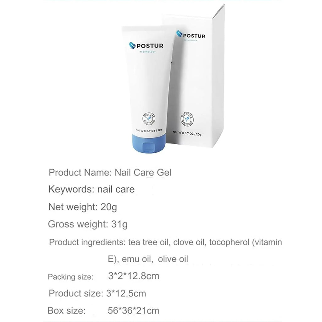 20g nail gel care product measuring 3 by 2 by 12.8 centimetres