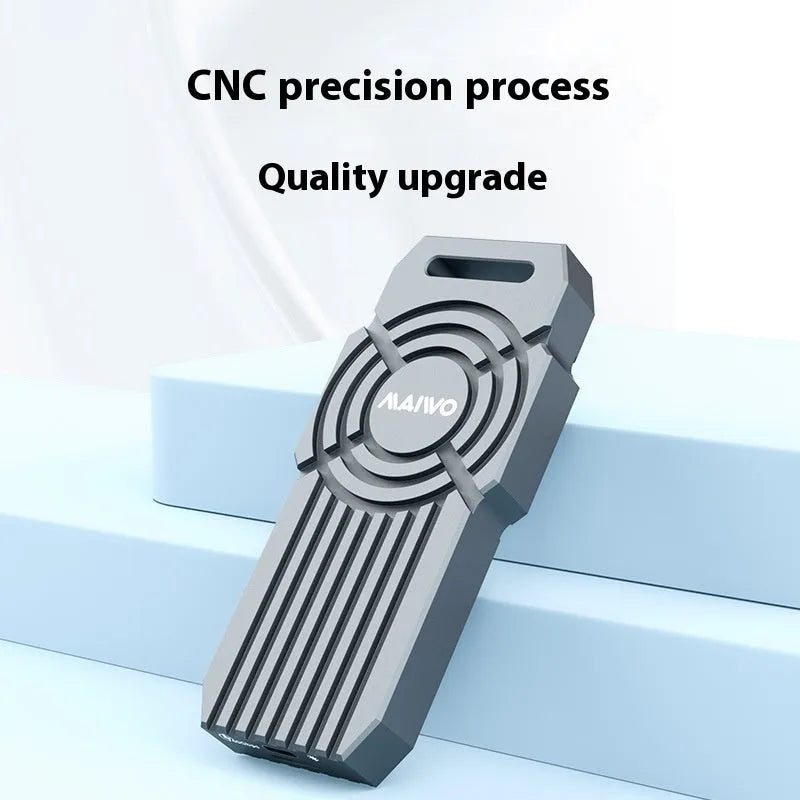USB4 external hard disk enclosure for NVMe M2 SSDs with aluminium construction