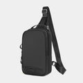 Casual black TPU waterproof chest bag with landscape camouflage pattern and single shoulder strap