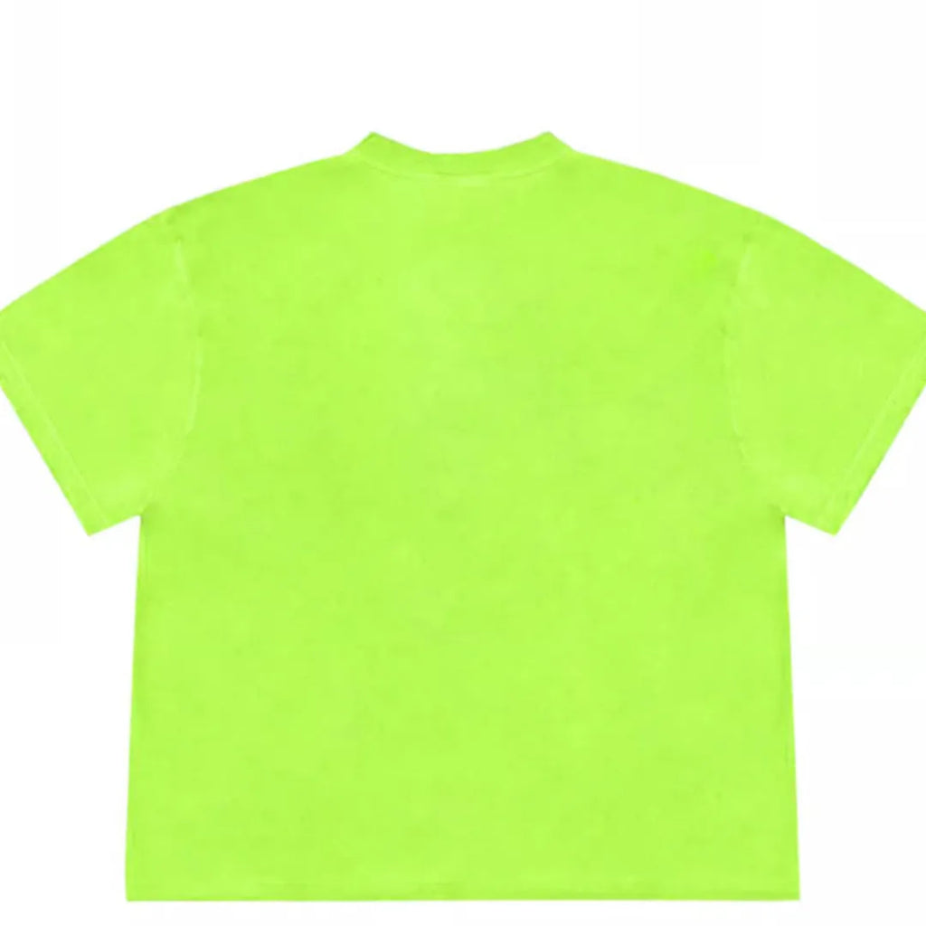 Loose fit blueberry patchwork short sleeve T-shirt with floral patterns on Ice Oxygen Cotton fabric.