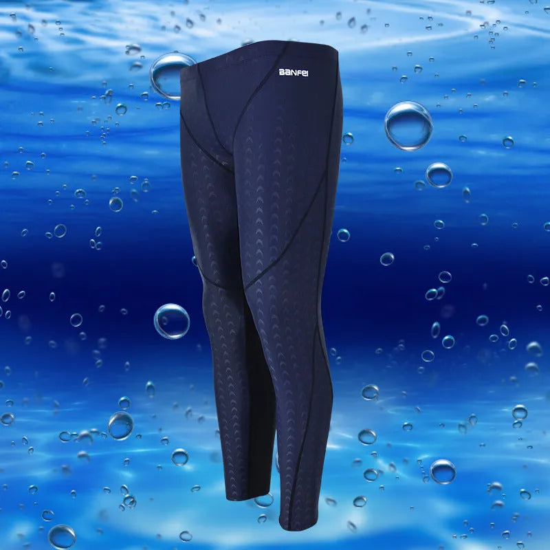 Men's nylon cropped swimming trunks in various colour options with contrasting lines