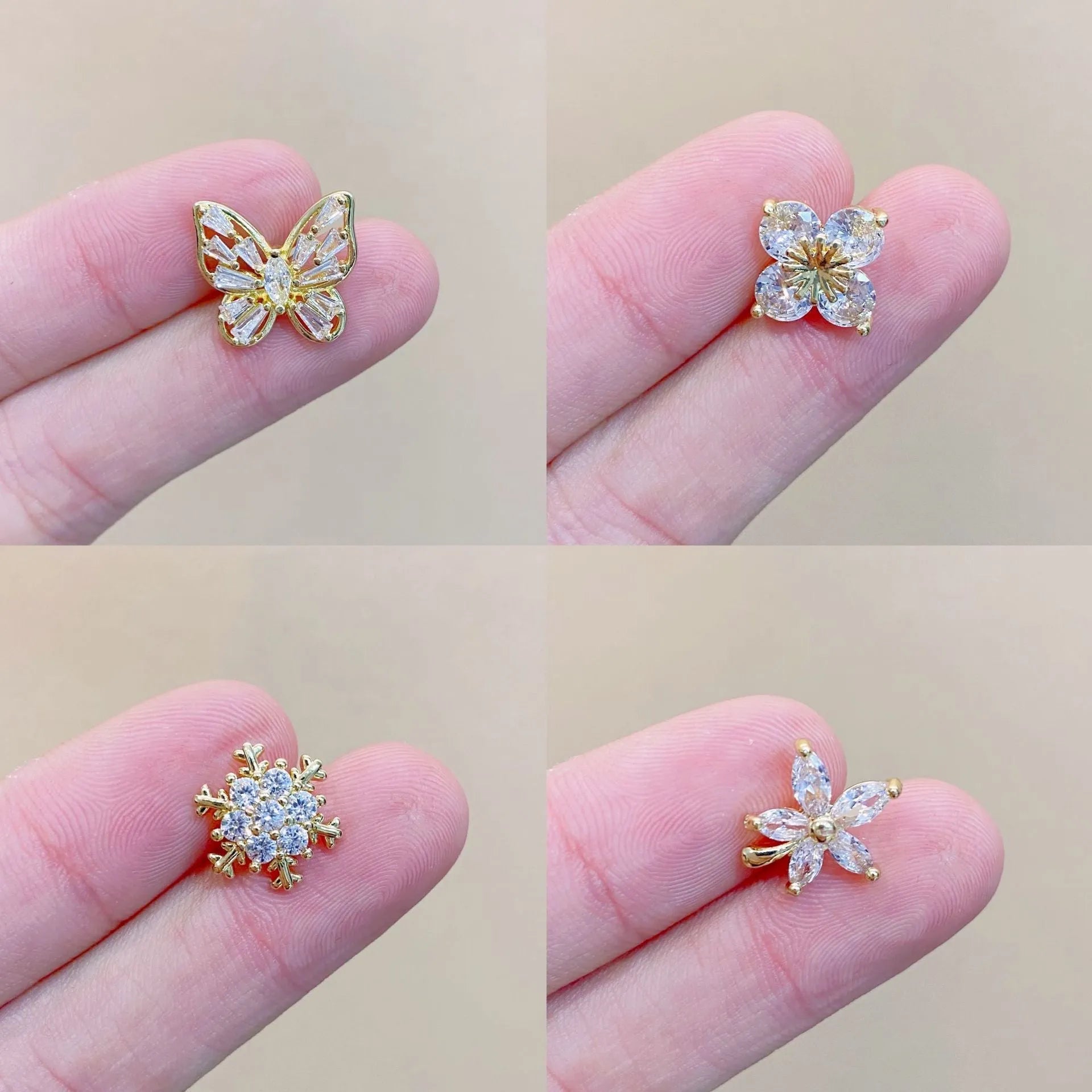 Geometric copper brooch for women's clothing decoration in electroplated finish