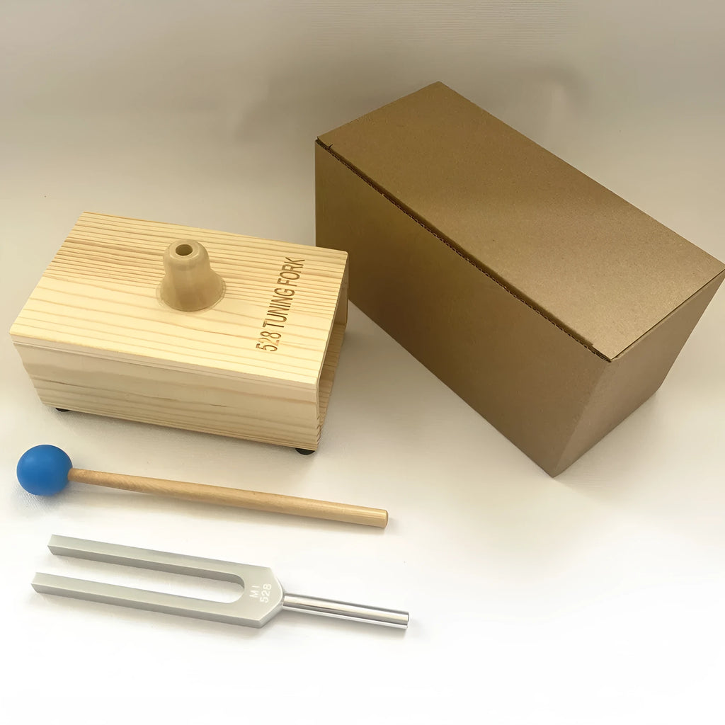 432Hz aluminium alloy tuning fork with speaker in kraft paper box